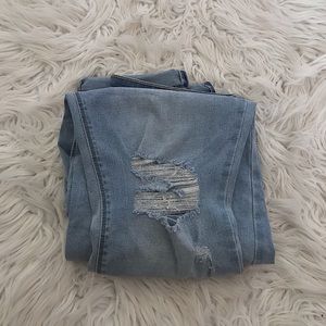 Light wash ripped jeans
